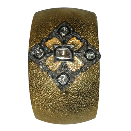 Gold Bangle With Stone