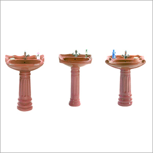 Pedestal Wash Basin - Ceramic, Variable Size, Brown | Elegant Design, Durable, Easy Installation, Water Efficient, Glossy Finish