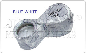 Blue White Eye Loupe - Metal Glass
