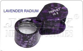 Lavender Radium Eye Loupe - 18mm & 21mm Round/Hex 10X, Large Viewing Window, Fast Testing, Multiple Metal Identification