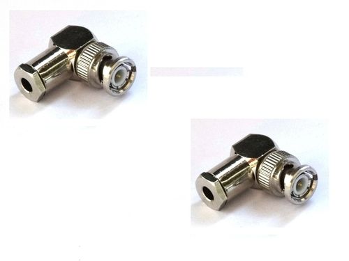 BNC Male Right Angle Clamp Connector