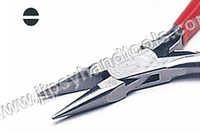 Chain Nose Pliers - High Carbon Steel, 5 Inches Length, Red Plastic Handle | Accurate Dimensions, Compact Design, Corrosion Resistant, Easy Handling