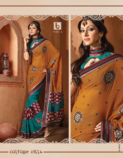 Beautiful Designer Embroidered Wedding Wear Sarees