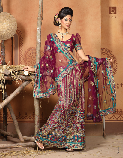 Beautiful Designer Embroidered Wedding Wear Lehenga Choli