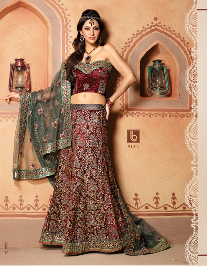 Beautiful Designer Embroidered Wedding Wear Lehenga Choli