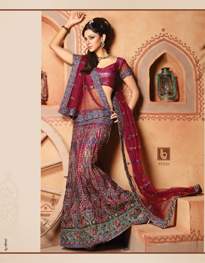 Beautiful Designer Embroidered Wedding Wear Lehenga Choli