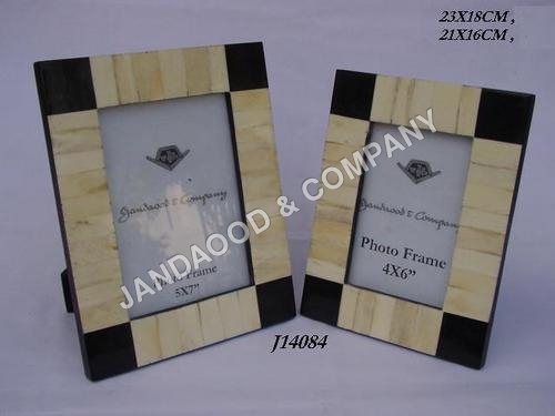 Photo Frame with Mosaic of Bone and Horn - Handcrafted, Variable Dimensions | Elegant Design, Durable Material, Unique Style, Polished Finish
