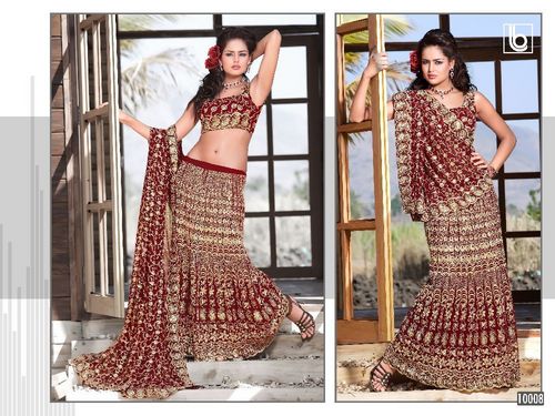 Beautiful Designer Embroidered Fancy Party Wear Sarees