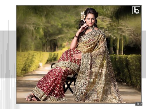 Beautiful Designer Embroidered Fancy Party Wear Sarees