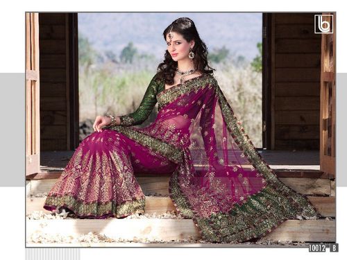 Beautiful Designer Embroidered Fancy Party Wear Sarees
