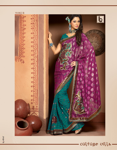 Beautiful Designer Embroidered Wedding Wear Sarees