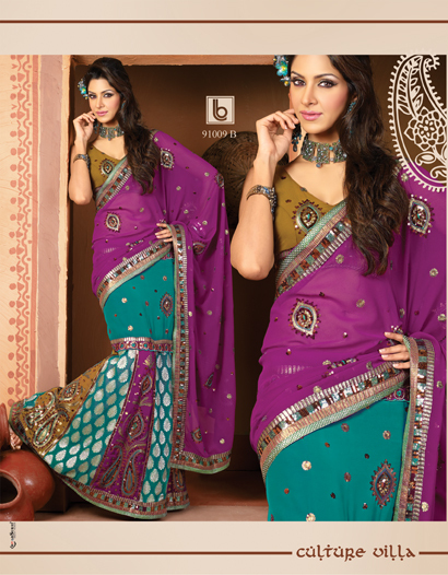 Beautiful Designer Embroidered Wedding Wear Sarees