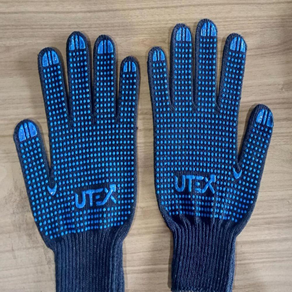 Dotted Hand Gloves - Pure Latex, Full Fingered, Multi Color | Reach Certified, Cotton Knitted Cuff, Ideal For Chemical And Household Use