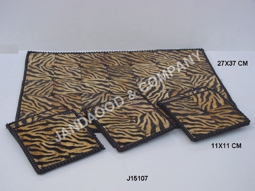 buffalo horn coaster and mats