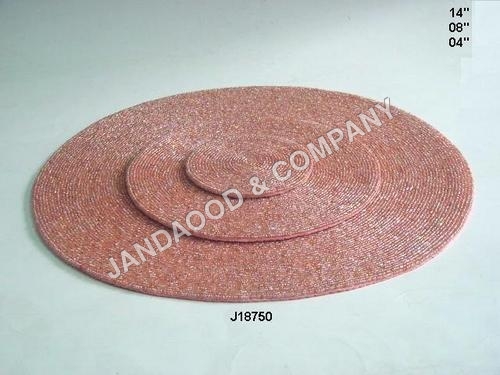 glass bead mats and coasters