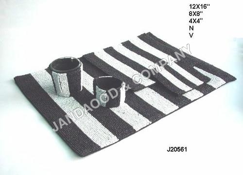 glass bead mats coasters napkin rings and votives