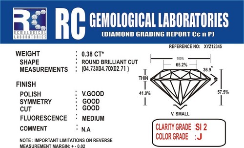 Diamond Grading Report