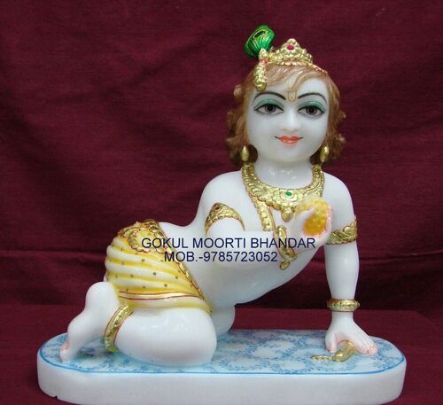 Easy To Clean Marble Bal Gopal Statue