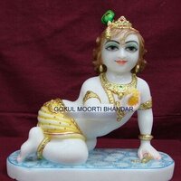 Marble Bal Gopal Statue - Finishing: Polishing