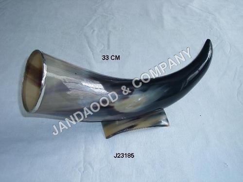 Vase made in buffalo horn