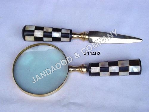 letter opener with magnifying lenses