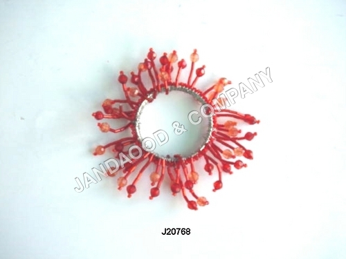 napkin ring in glass beads all colour available