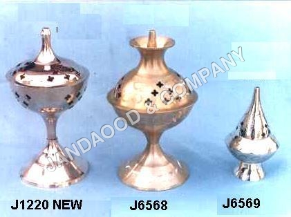 cast brass incense holder in mirror polish 
