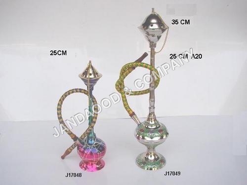 brass hookah with pipes in varies finishes 