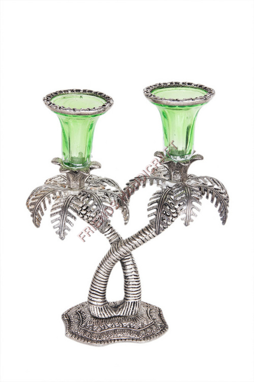 Double Khajur Candle Stand