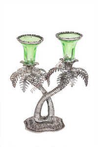 Double Khajur Candle Stand