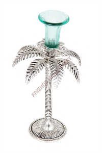 Silver khajur Candle Stand 
