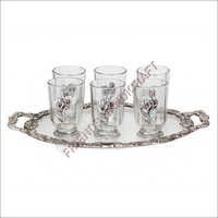 Six Glass Set With Tray