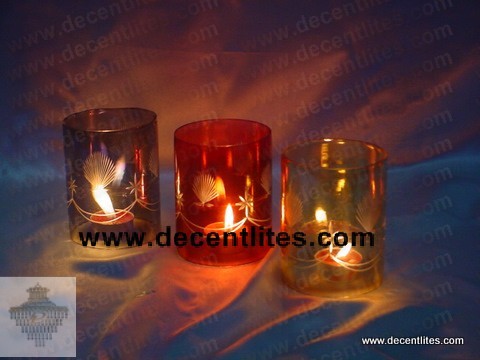 Cut Color Candle Holder