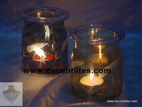 Cut Clear Candle Holder