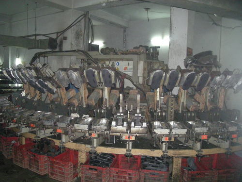 Red & Silver Footwear Moulding Machines