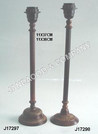 brass lamp with patina finish
