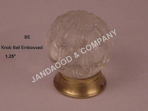 Glass Knob on Brass Base - 1.25" Diameter, 1" Height, 0.75" Base Diameter | Durable Materials, Elegant Design, Easy Installation, Stylish Appeal