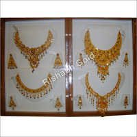 Gold Necklace Earring Set