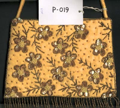 Zara Sequin Bag - Sequin Fabric, 6x4x2 Inches, Beige | Embroidered Details, Zipper Closure, Short Handle, Stylish Design