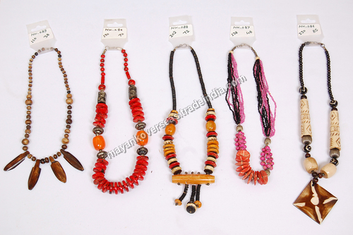 Necklace - Wood Beads, Variable Length, Red | Stylish, Lightweight, Durable, Versatile Bohemian Accessory