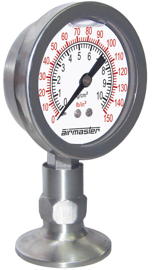 Ss Sanitary Pressure Gauge Dial Material: Glass