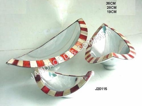 Aluminium Bowl with bone mosaic