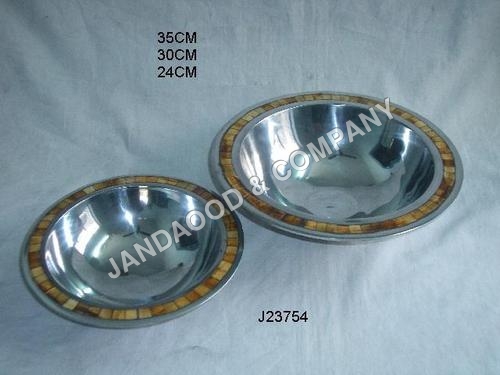 Aluminium Bowl with bone mosaic
