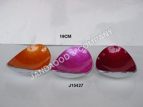 aluminum tray and bowl with food safe enamel