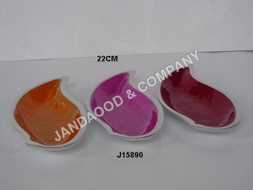 aluminum tray and bowl with food safe enamel
