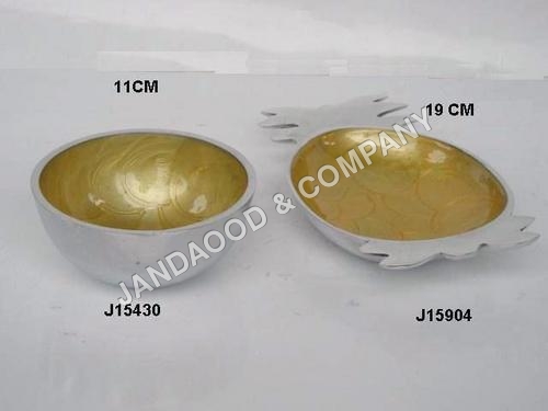 aluminum tray and bowl with food safe enamel