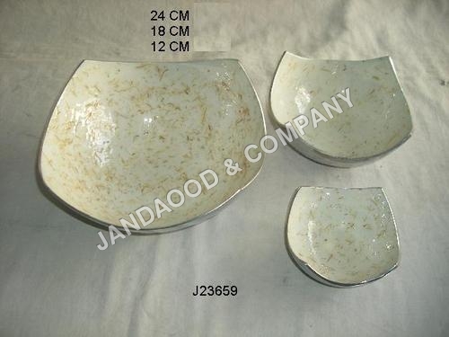aluminum tray and bowl with food safe enamel