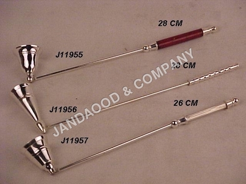 Brass Candle snuffer with silver plating