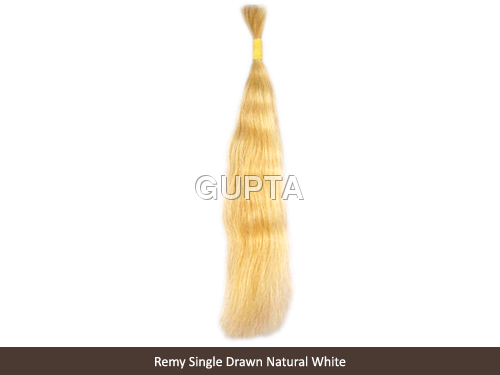 Remy Single Natural White Human Hair