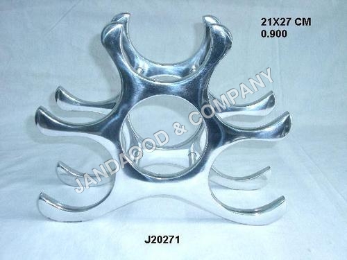 Aluminium wine rack with mirror polish